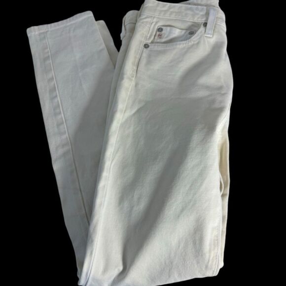 AG Adriano Goldschmied X Alexa Chung White Skinny Jeans Sz 24R - Picture 3 of 10